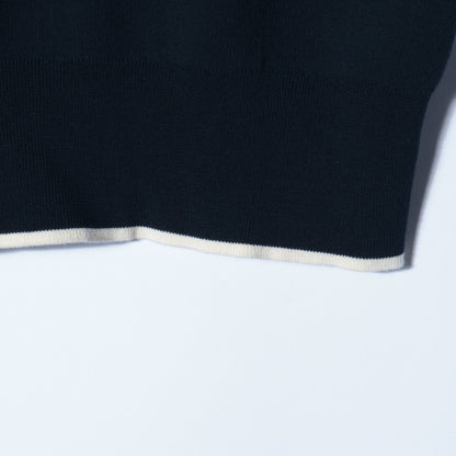 〈手洗い可能〉ラインクルーネックプルオーバー