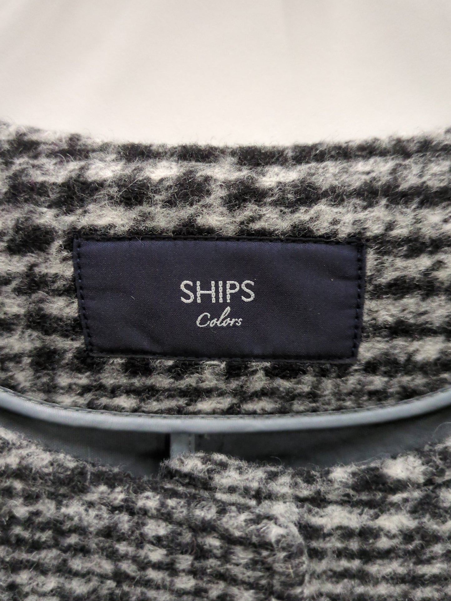 SHIPS Colors: スライバー ボンディング ノーカラー コート