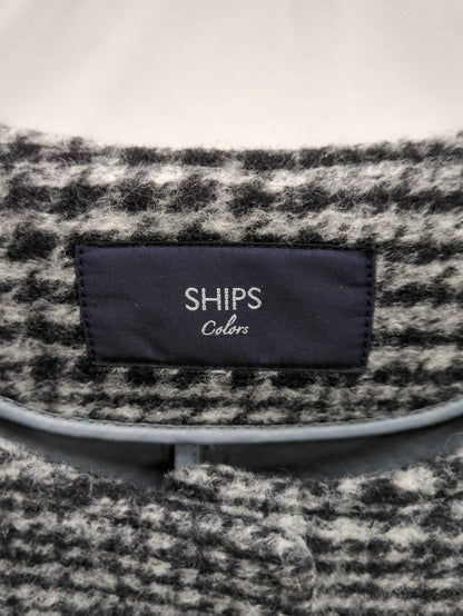 SHIPS Colors: スライバー ボンディング ノーカラー コート