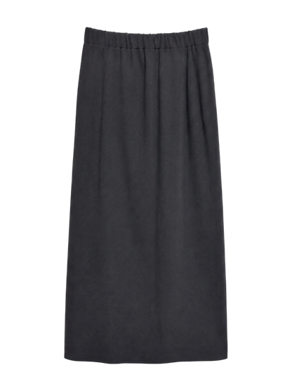 〈手洗い可能〉ECO BLUE(R) リブ ジャージー 2WAY ストレッチ スカート
