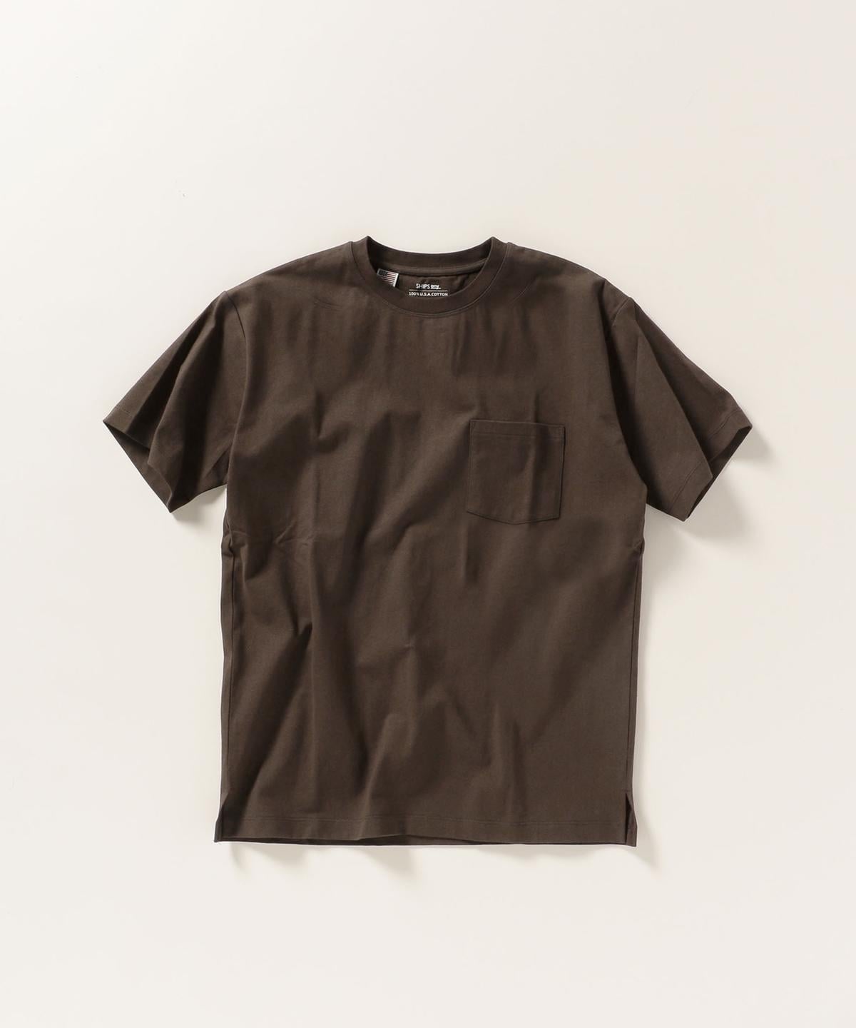 SHIPS any: USAコットン ベーシック ポケット Tシャツ