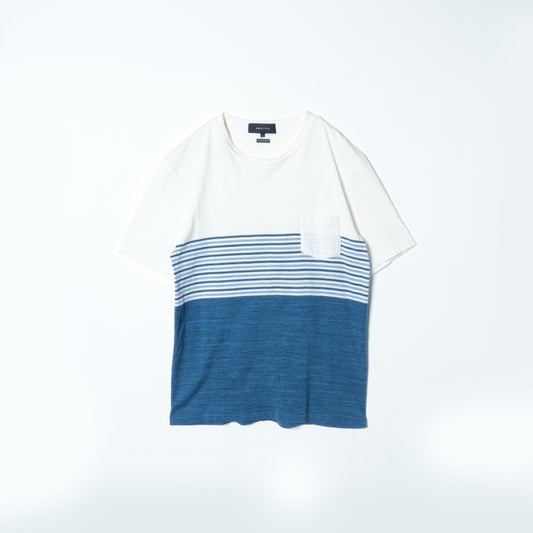 SHIPS JET BLUE:BORDER PANEL T