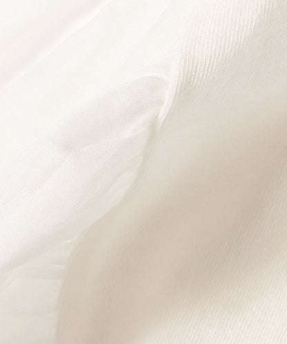 ギャザー スリーブ コットン 天竺 TEE