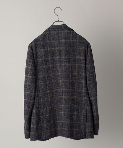 SHIPS: ボノット社生地使用 ブークレ チェック S/3Bジャケット