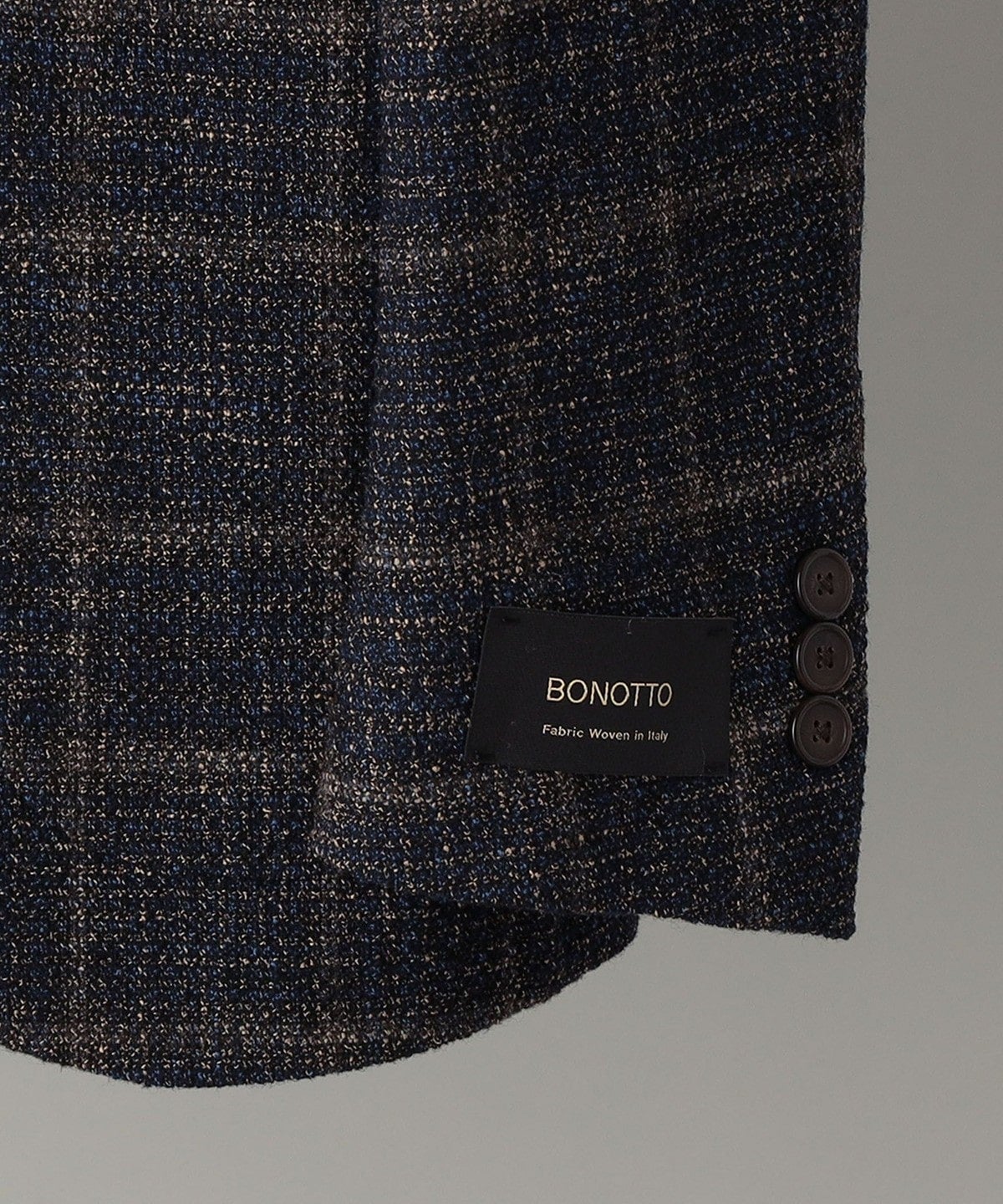 SHIPS: ボノット社生地使用 ブークレ チェック S/3Bジャケット