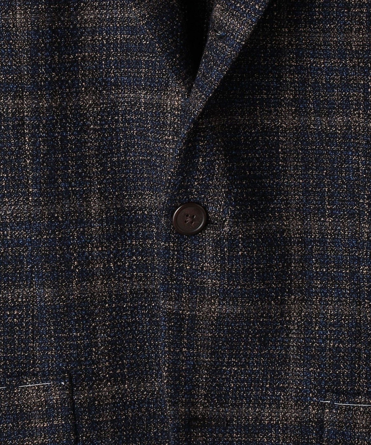 SHIPS: ボノット社生地使用 ブークレ チェック S/3Bジャケット