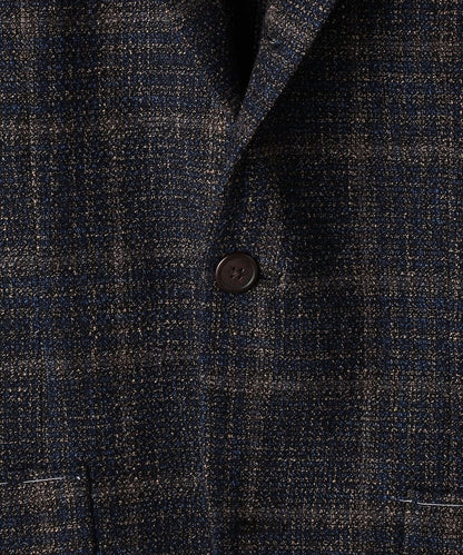 SHIPS: ボノット社生地使用 ブークレ チェック S/3Bジャケット