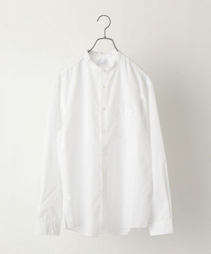 SHIPS any: バンドカラーシャツ ロングスリーブ
