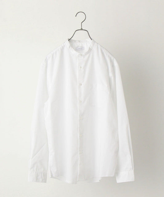 SHIPS any: バンドカラーシャツ ロングスリーブ