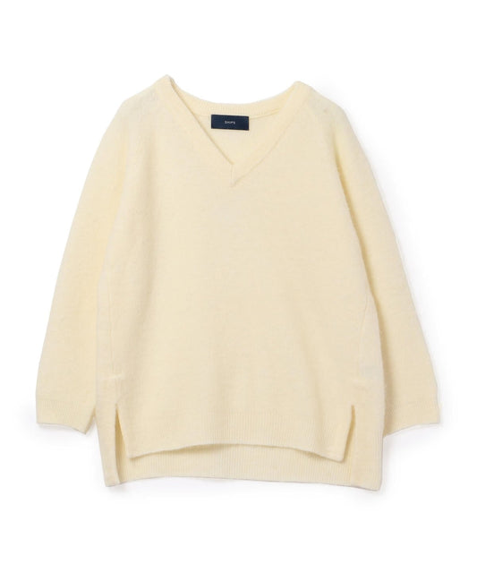 〈手洗い可能〉ウールアルパカVネックプルオーバー