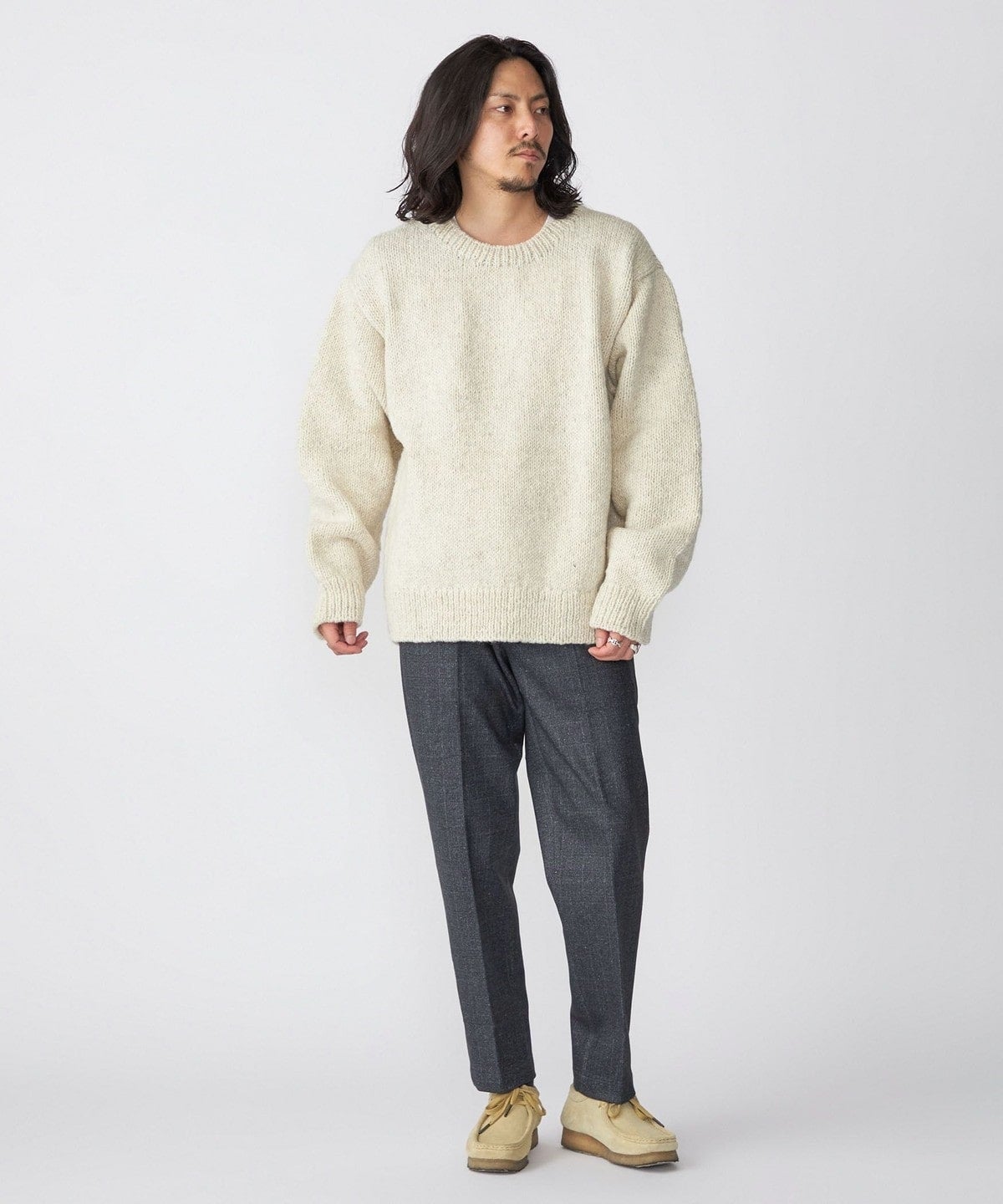 SHIPS: ダウンファブリック イージー スラックス 23AW〈チェック〉