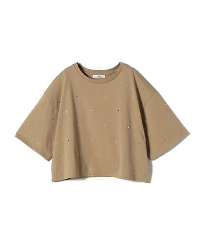 【WEB限定】〈手洗い可能〉ラインストーン ワイド TEE