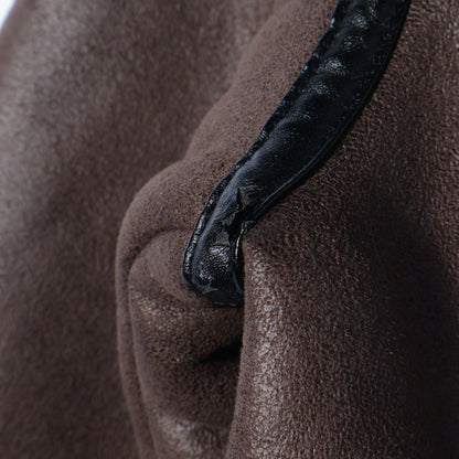 SHIPS any: フェイクムートン ノーカラー ロングコート