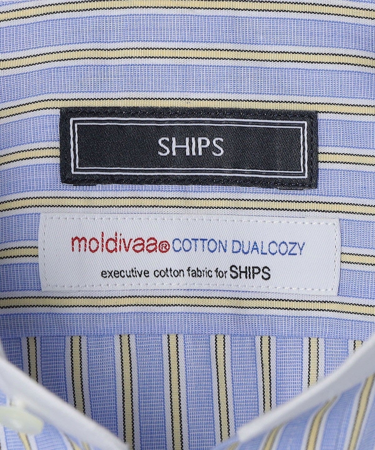 SHIPS: ブリティッシュ オルタネートストライプ クレリック シャツ