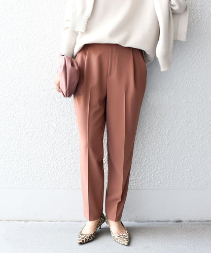 〈手洗い可能〉ストレッチテーパードパンツ