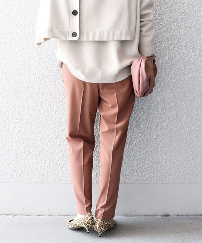 〈手洗い可能〉ストレッチテーパードパンツ