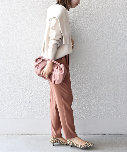 〈手洗い可能〉ストレッチテーパードパンツ