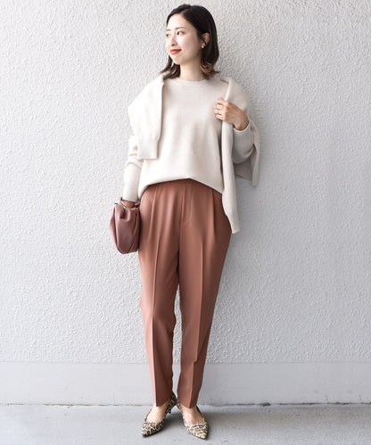 〈手洗い可能〉ストレッチテーパードパンツ