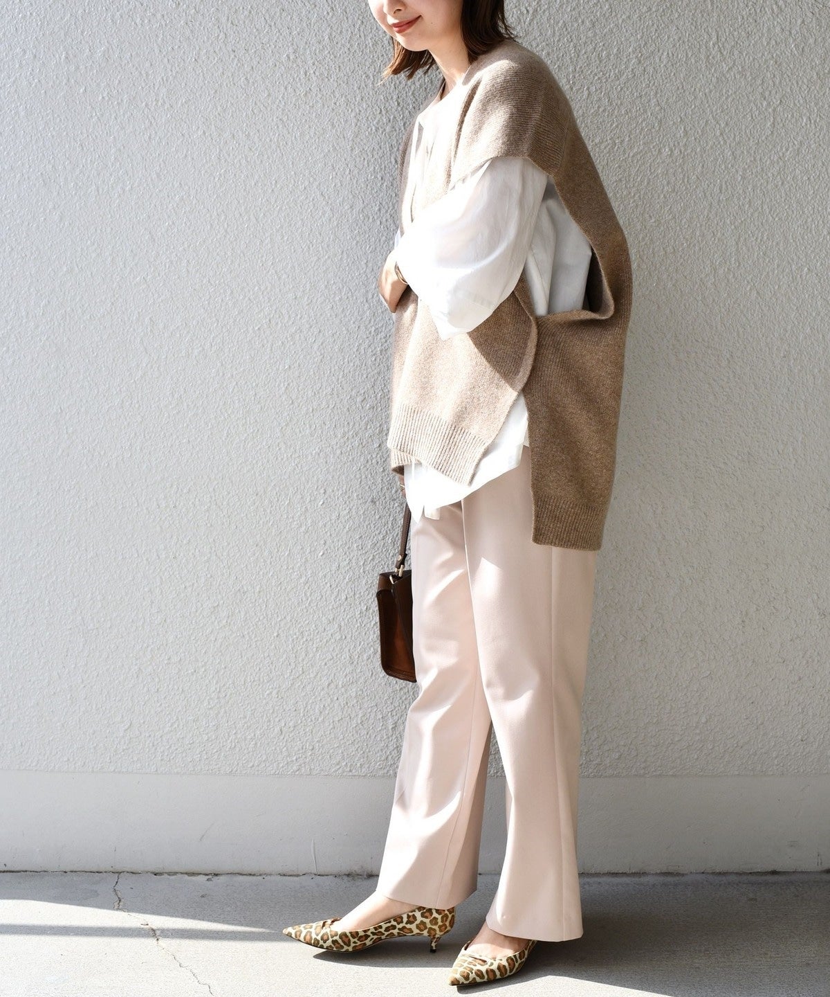 〈手洗い可能〉タスマニアラムウールVネックベスト