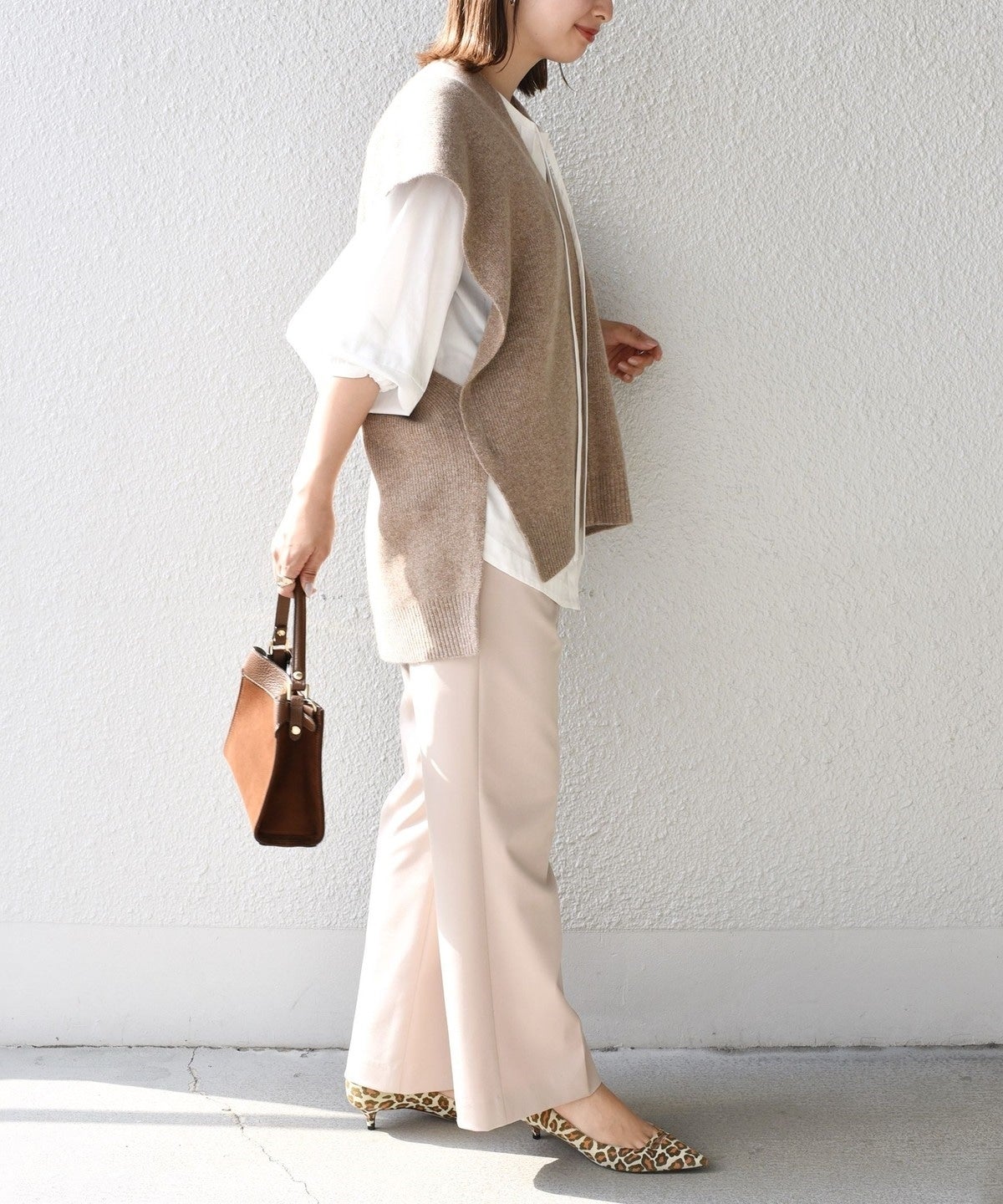 〈手洗い可能〉タスマニアラムウールVネックベスト