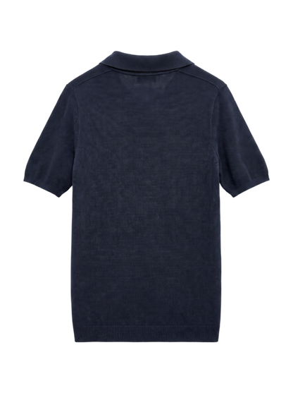 ROBERTO COLLINA: LINEN PIQUE POLO