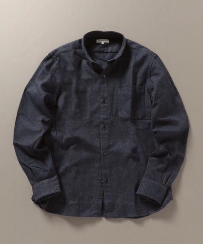 SHIPS JET BLUE: ボタンダウン ネルシャツ ソリッド