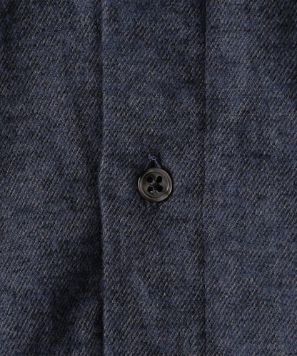 SHIPS JET BLUE: ボタンダウン ネルシャツ ソリッド