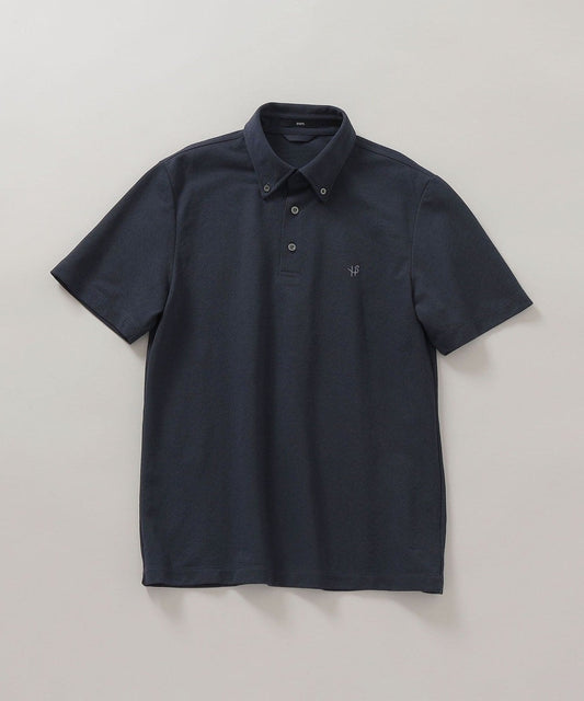 SHIPS: 吸水速乾・UVケア Drymix（R) ワンポイント ロゴ ボタンダウン ポロシャツ