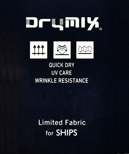 SHIPS: 吸水速乾・UVケア Drymix（R) ワンポイント ロゴ ボタンダウン ポロシャツ