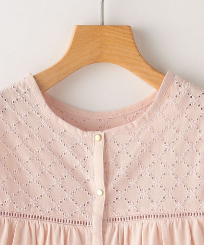 SHIPS KIDS:100〜130cm / 刺繍 スナップ ブラウス