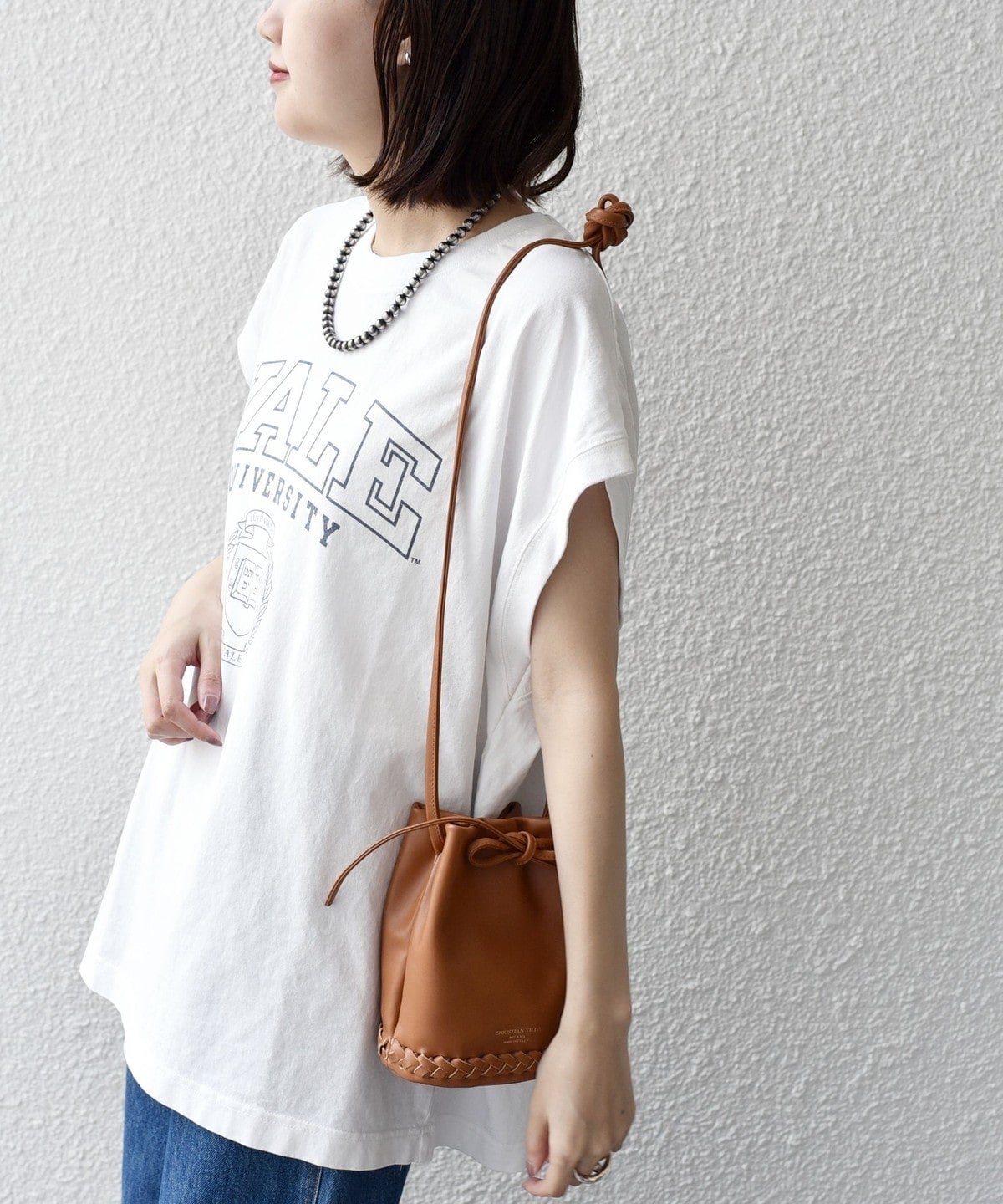 81BRANCA:  カレッジ ノースリーブ TEE