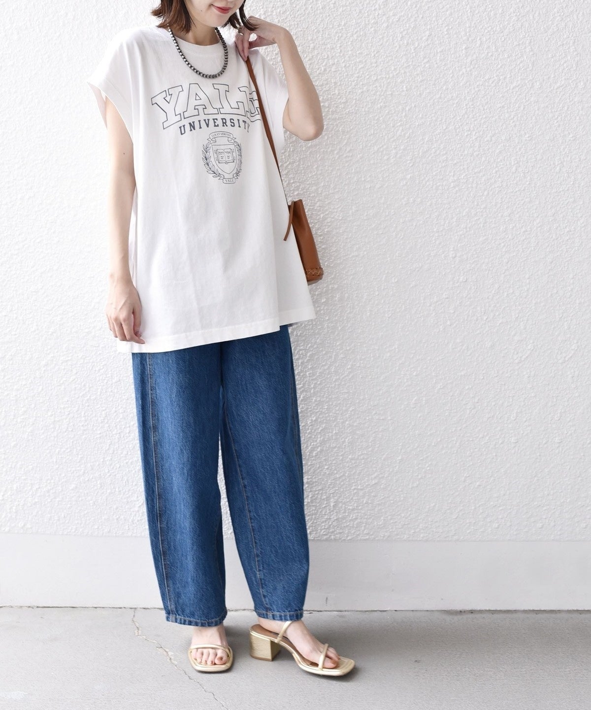 81BRANCA:  カレッジ ノースリーブ TEE