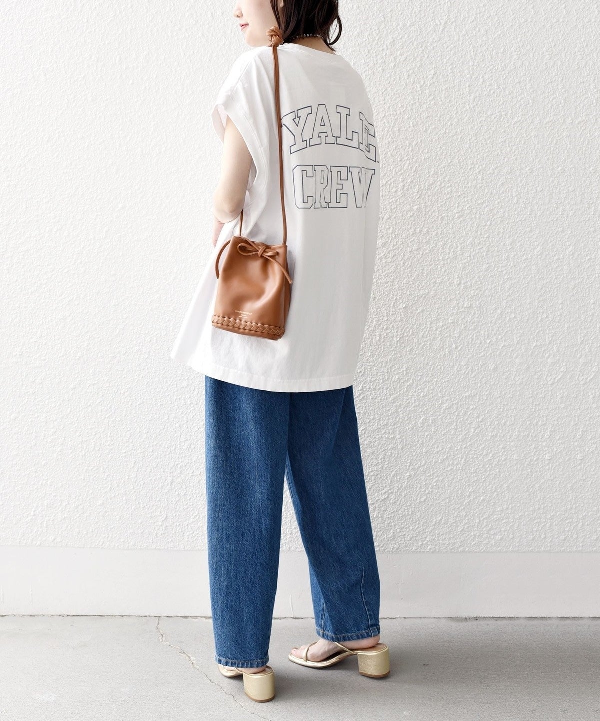81BRANCA:  カレッジ ノースリーブ TEE