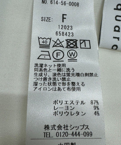 quaranciel:〈洗濯可能〉Vネック ニット ＆ シャツ ワンピース セット
