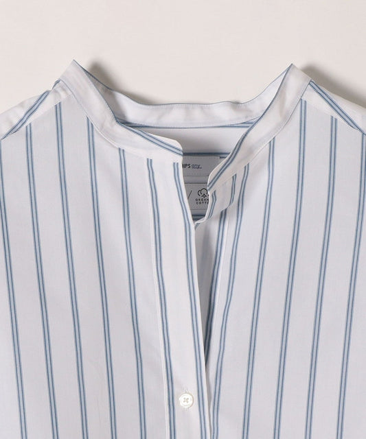 SHIPS any: オーガニック RENU バンドカラー シャツ