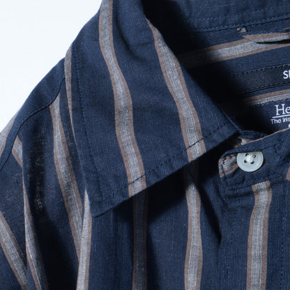 SHIPS: Herdmans コットン/リネン 7スリーブ シャツ due 20SS