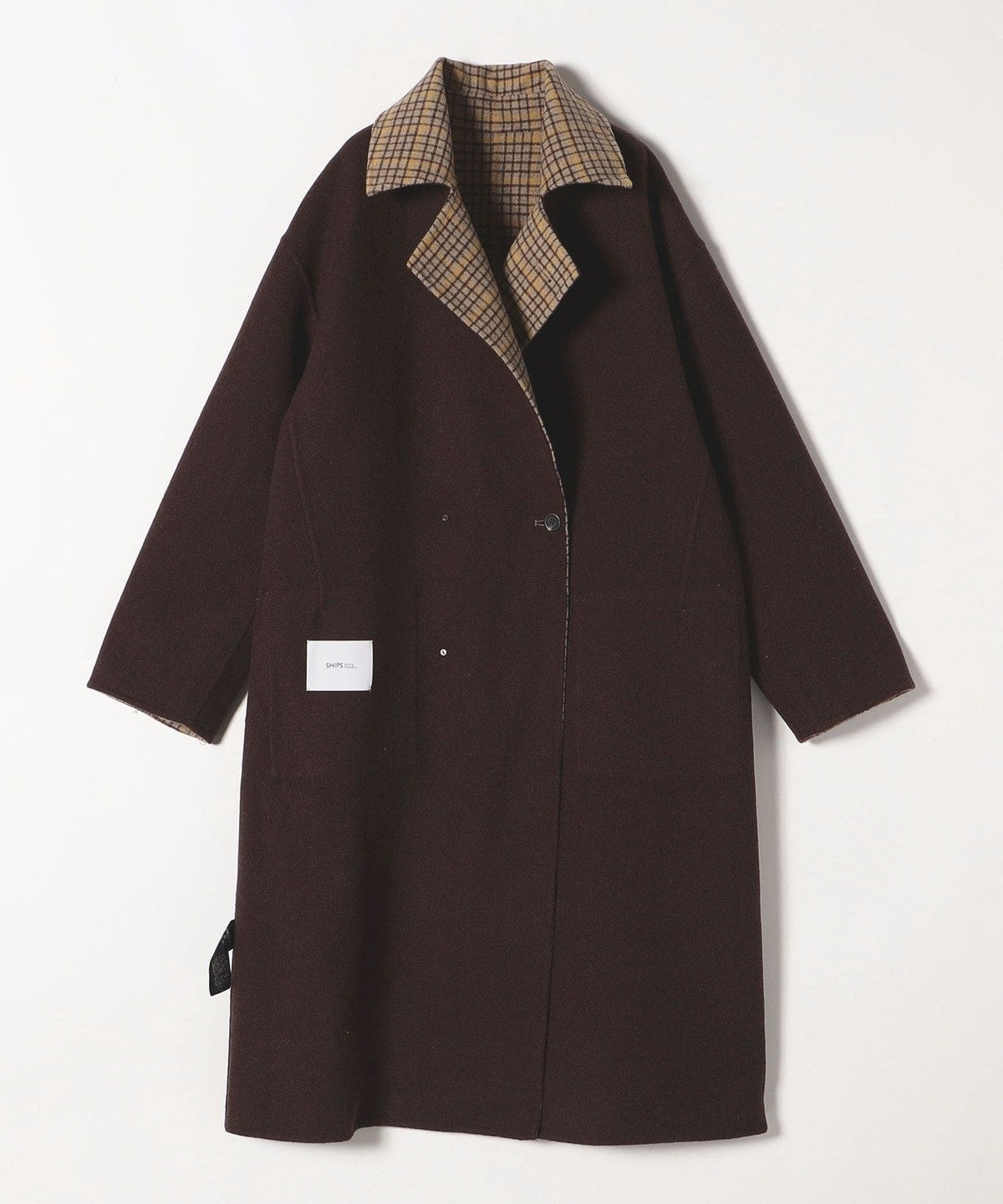 SHIPS any: リバー テーラード ロング コート