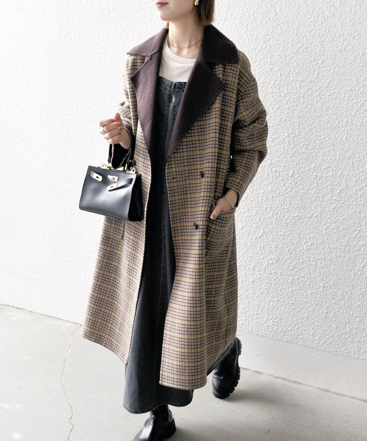 SHIPS any: リバー テーラード ロング コート