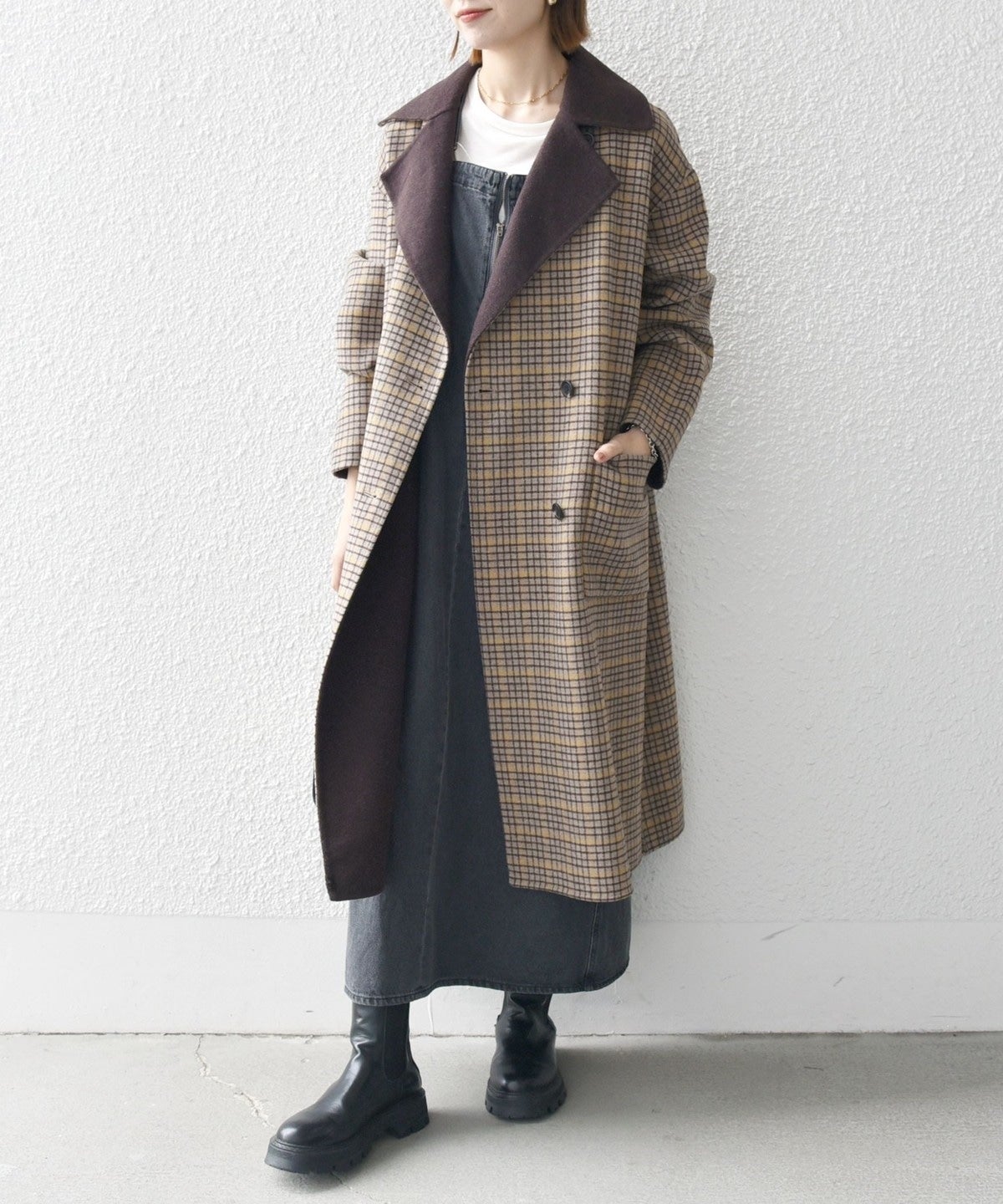 SHIPS any: リバー テーラード ロング コート