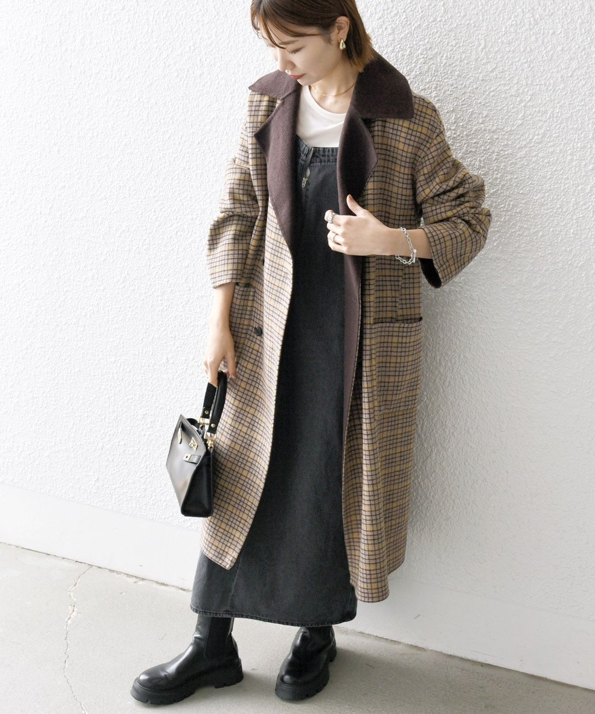 SHIPS any: リバー テーラード ロング コート