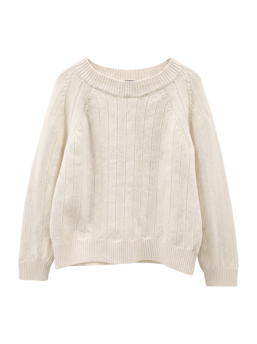 D’ARLES MERINO:ヘリンボーンプルオーバー