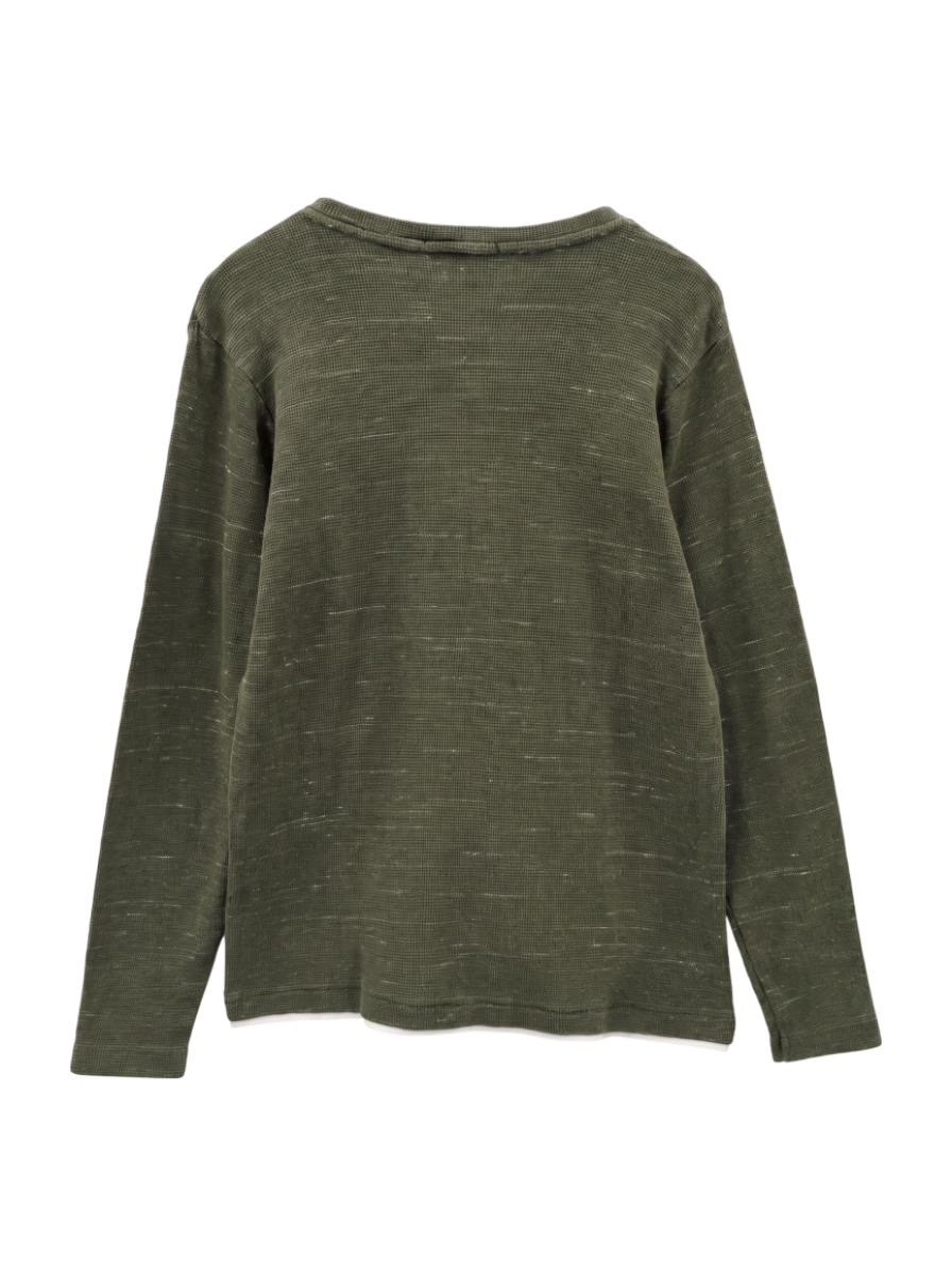 SHIPS: ワッフル フェイクレイヤード クルーネック Tシャツ (ロンT)