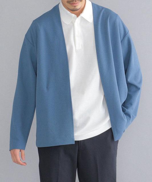 SHIPS: japan quality カルゼ ノーカラー カーディガン