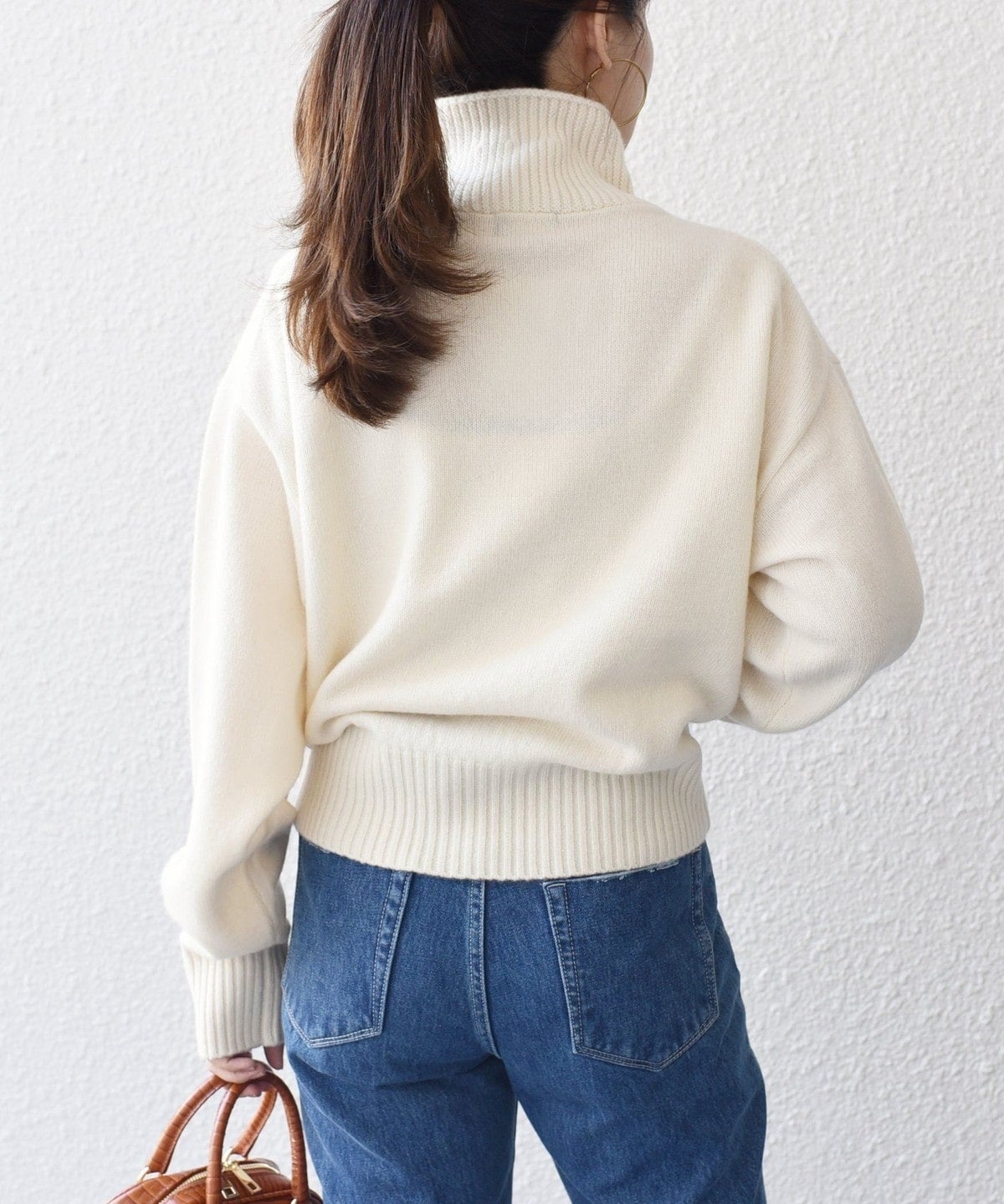 〈手洗い可能〉ウールカシミヤ センターシームタートルネック
