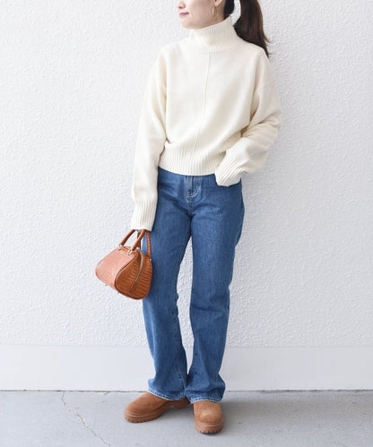 〈手洗い可能〉ウールカシミヤ センターシームタートルネック