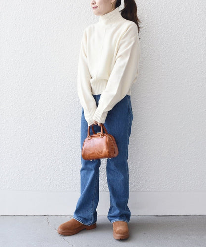 〈手洗い可能〉ウールカシミヤ センターシームタートルネック
