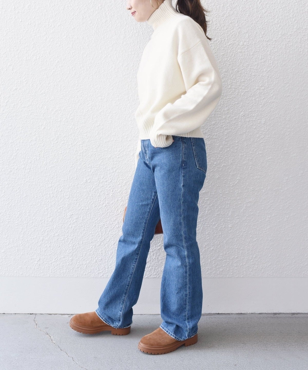 〈手洗い可能〉ウールカシミヤ センターシームタートルネック