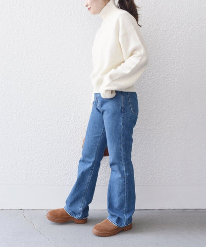 〈手洗い可能〉ウールカシミヤ センターシームタートルネック