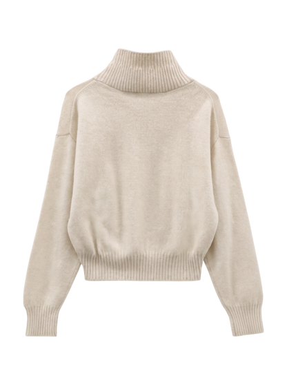 〈手洗い可能〉ウールカシミヤ センターシームタートルネック