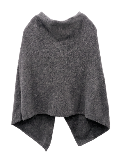 BRUSHED YARN PONCHO